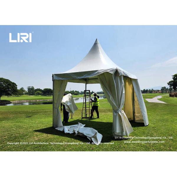 Strong 3x3m Aluminium Small Pagoda Canopy Tent With Plain PVC Sidewalls