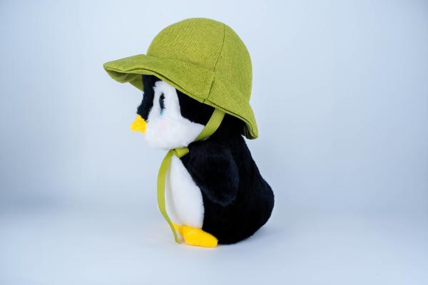 PP Cotton Penguin Soft Plush Toys With Green Hat Small Penguin Stuffed Animal