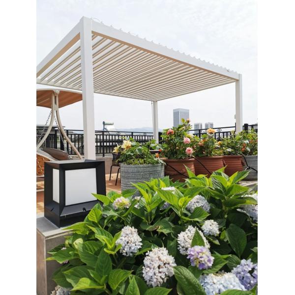 Outdoor Garden Leisure Sun Protection Aluminum Gazebo Aluminum Louvered Pergola