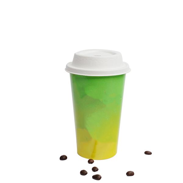 Coupe à double papier peint biodégradable jetable personnalisée pour tasses à café