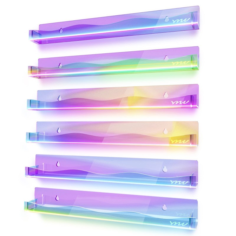 Custom Colorful Acrylic Nail Polish Wall Hanger Modern Rectangular Display Rack for Action Figure Book Picture Storage Rack