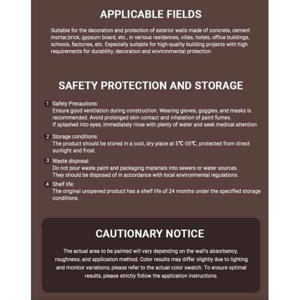 W7000 Luxury Weather-Resistant Exterior Wall Paint High-performance Elegant Decorative Effect Water-based Waterproof Coating