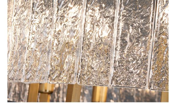 Luxury home decor lamp living room chandelier rectangle modern led crystal chandelier ceiling light(WH-CY-229)