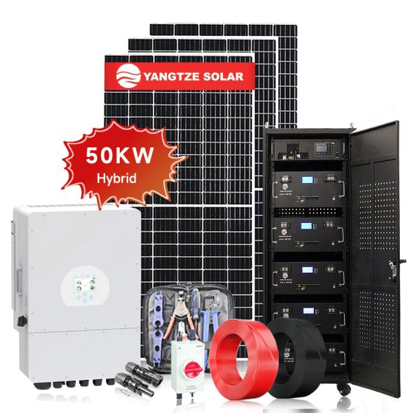 50KW Hybrid PV System All Black MBB Monofacial Bifacial Solar Panel