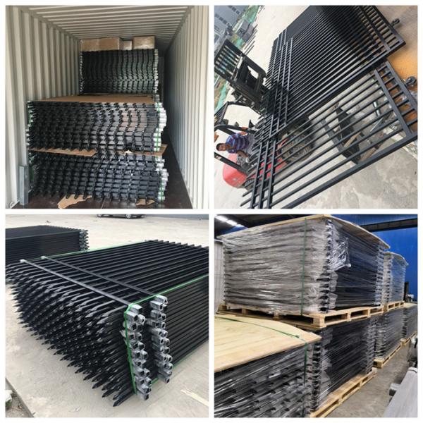 Sécurité lourde galvanisée et en poudre revêtue panneaux de clôture en acier corten