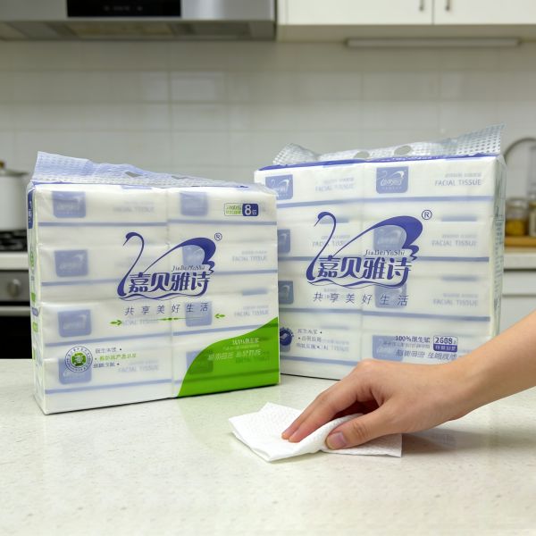 Wholesale High Quality Tissues Soft Bamboo Pulp Paper Supplier Custom logo Product Paper Facial Tissue 3 Ply