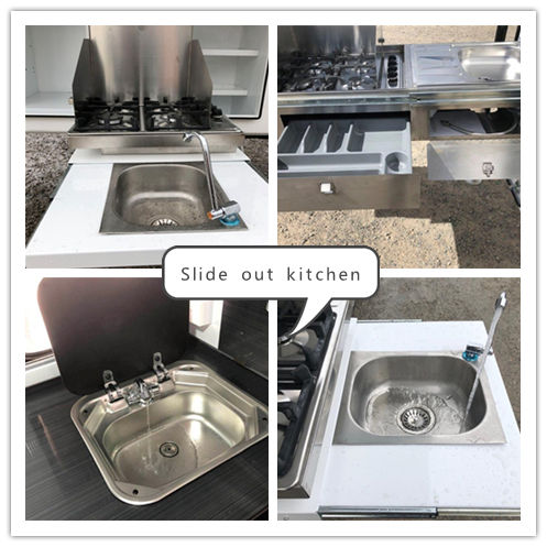 Campeur de sommeil facultatif de remorque de caisse de camion de capacité de remorques de campeur de camion de couleur