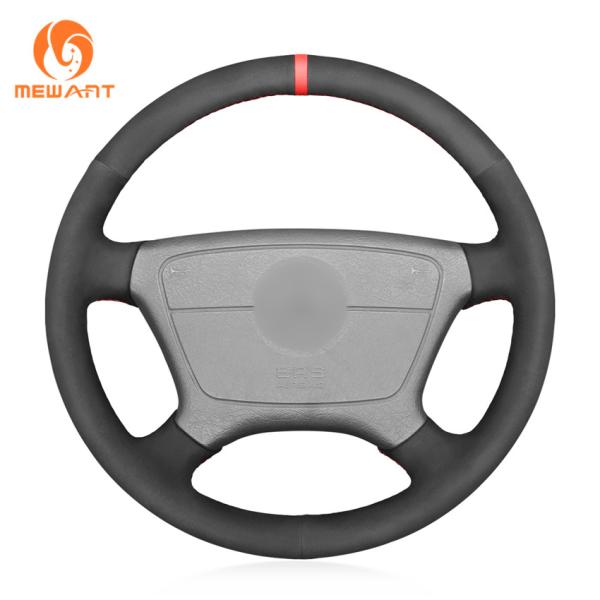 Hand Sewing Suede Steering Wheel Cover for Mercedes-Benz W202 CL-Class C140 E-Klasse
