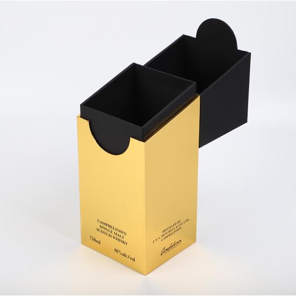 Fechamento magnético do cartão da caixa de Flip Top Wine Bottle Gift do licor