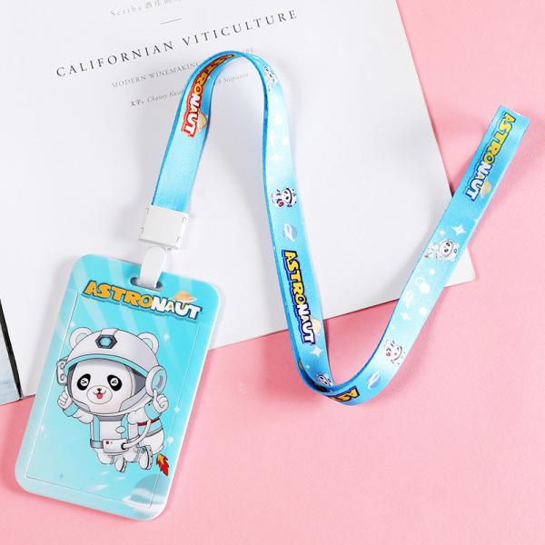 Silicone Card Holder Vertical With Lanyard Neck Strap Heavy Duty ID Card Business Card Offices Supplies