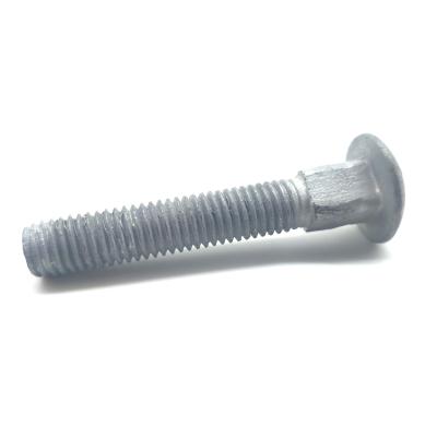 Carbon steel 4.8 5.8 M10 Long Neck Carriage Bolt With Fine Pitch Thread