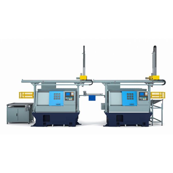 1-to-2 Gantry Robot CNC Lathe Automatic Production Line High Efficiency Machining
