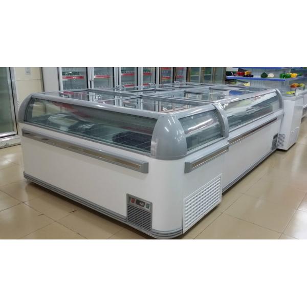 900L Супермаркет Глубокая грудная морозильница Мороженое Дисплей Замороженная пища морозильница