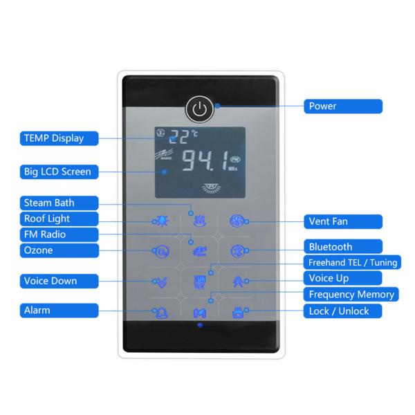 AC 110V/220V Steam Sauna Equipment 304 Stainless Steel Material LCD Display Screen Control