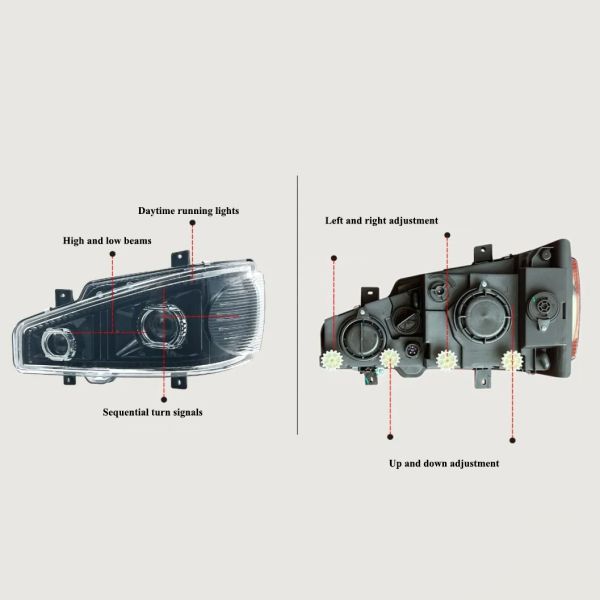 3711015-50A 3711020-50A Upgraded LED Convex Headlight Upgrade for FAW J6 Truck High Output Modified Front Lamp Assembly 3711015-50A 3711020-50A