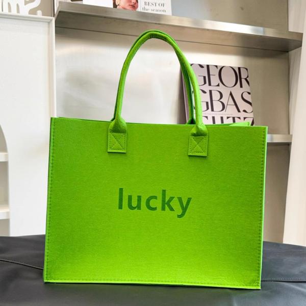 Custom Felt Tote Bag Large Capacity Portable Eco-Friendly Shopping Full Bag Gift Shopping Bag Custom Logo Large Capacity Storage Tote Bag Women Single Outdoor Shoulder Handbag Ladies Felt Shopping