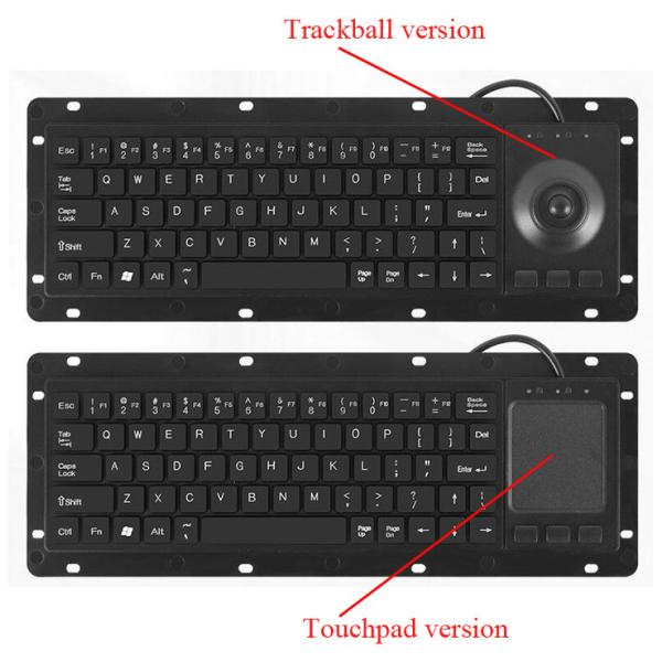 Low-cost Rugged Panelmount Plastic Keyboard With Touchpad and 68 Keys