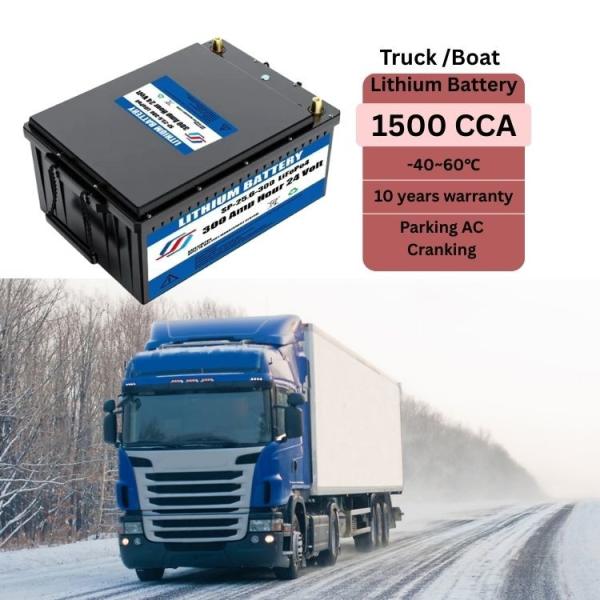 24V 230Ah 300Ah Lithium Crank Battery Dual Use For Truck Starter And Parking Air Conditioner