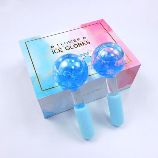 Customized Logo Availabled Facial Ice Globes for Facial Massage Roller Gua Sha Anti-Freeze Liquid to Reduce Pores Wrinkles