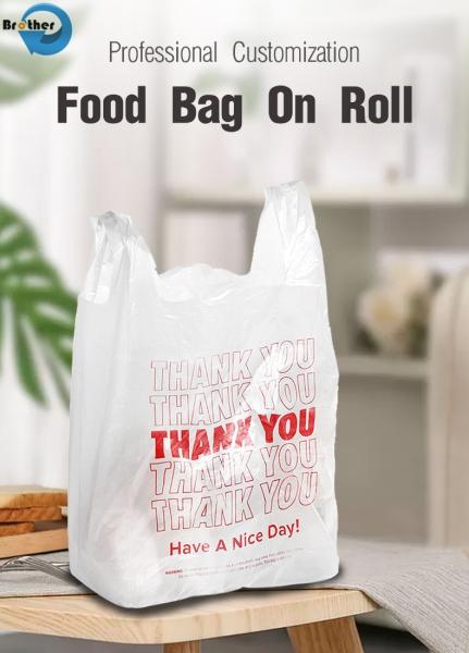 Custom Printed Plastic Sack Poly Carrier Bag T Shirt Bag