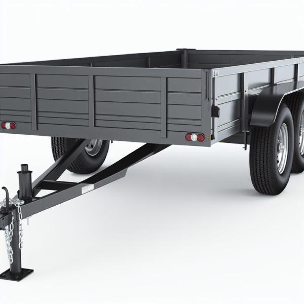Strong Farm Trailer Equipment with Brakes 5500*2150*550 Carriage Dimension for Versatile Agricultural Transportation