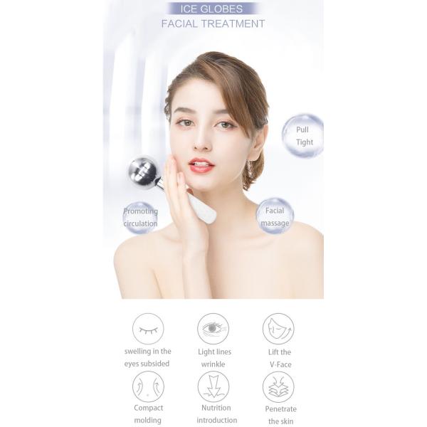 Facial Massager for Cooling and Reducing Dark Circles Stainless Steel Ice Globes