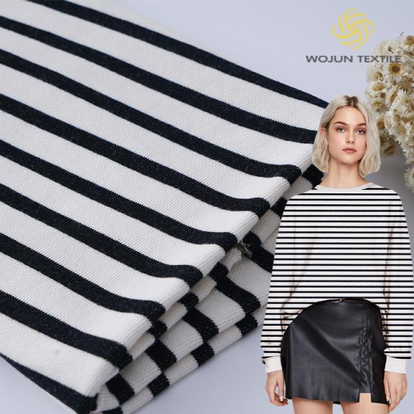 Устойчивость к трению французская ткань из хлопчатника Терри, полосатая ткань из хлопчатника с расчесыванием