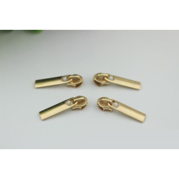 Factory direct sale zinc alloy nylon zipper teeth 3# handbag gold zipper puller design