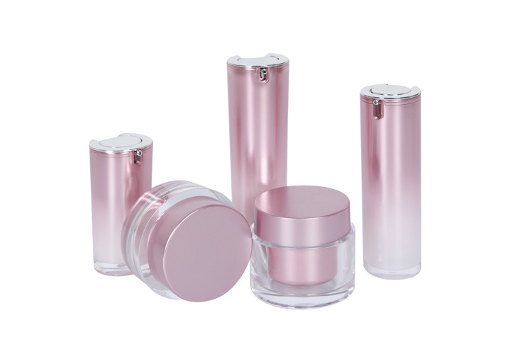 Прямая круглая косметика установила Moisturizing опарник сливк стороны 50g 15/30/50 ml забеливая бутылки лосьона с внутренним насосом прессы