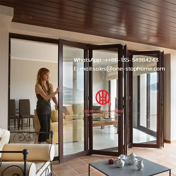 Australia Standard for Hotel Villa Project,Aluminum Profile Thermal Break or Non Thermal Break Interior Folding Door