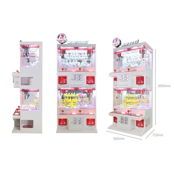 4 игрока Монетой управляемый игрушечный граббер кран в пределах пользовательского игрового центра 2 слоя