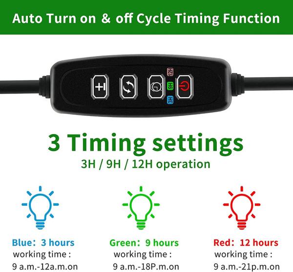 5730SMD Red Blue LED Growth Lamp With Timer Adjustable Gooseneck