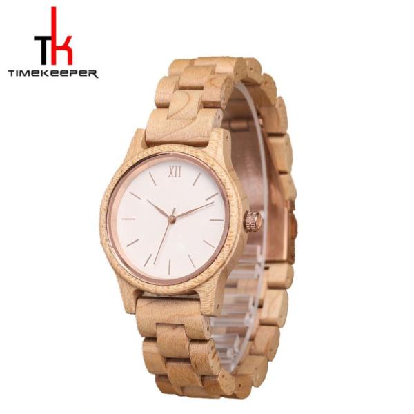 Personalized Water Resist Modern Wood Watches Black Sandal Wooden Wrist Watch