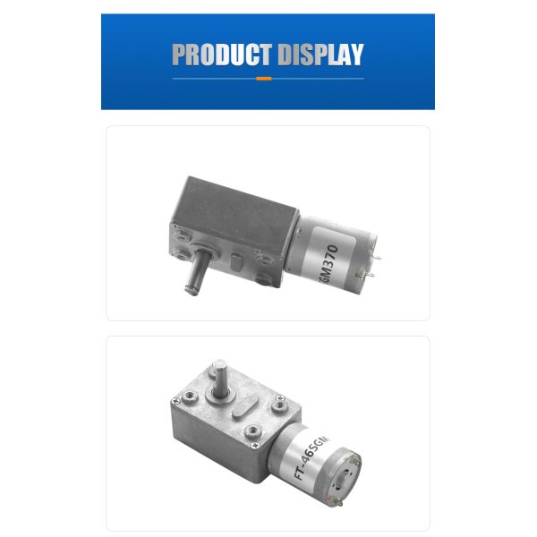 FT-46SGM370  6v 12v 24v 2-200rpm Dc Worm Gear Motor for Electric Glue Gun