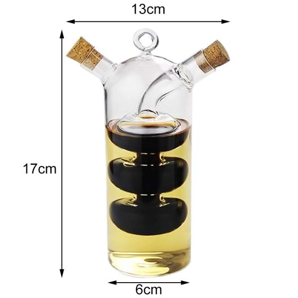 Clear Glass Bubble Pot 2-in-1 Kitchen Container for Separating Kettle and Cruet Bottle Set