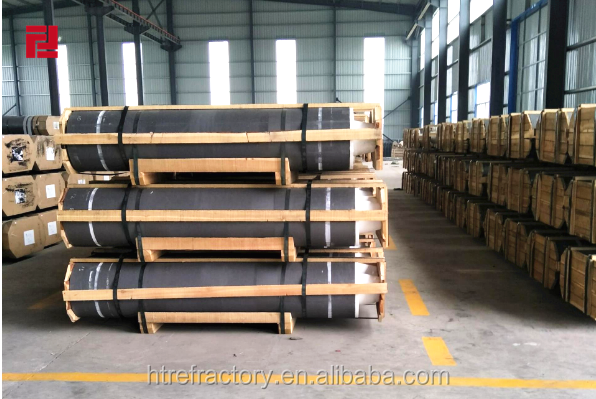Огнеупорные материалы Черный графитовый электрод для электрических дуговых печей