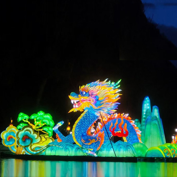 Silk Waterproof Cultural Event Exhibition Chinese Dragon Lantern Festival