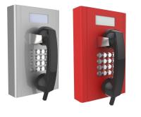 Telefone analógico / SIP personalizado cinza ou vermelho com tela LCD