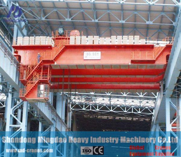 QD Model 2ton - 320ton Heavy Duty Double Girder Bridge Crane Installed with Electric Winch