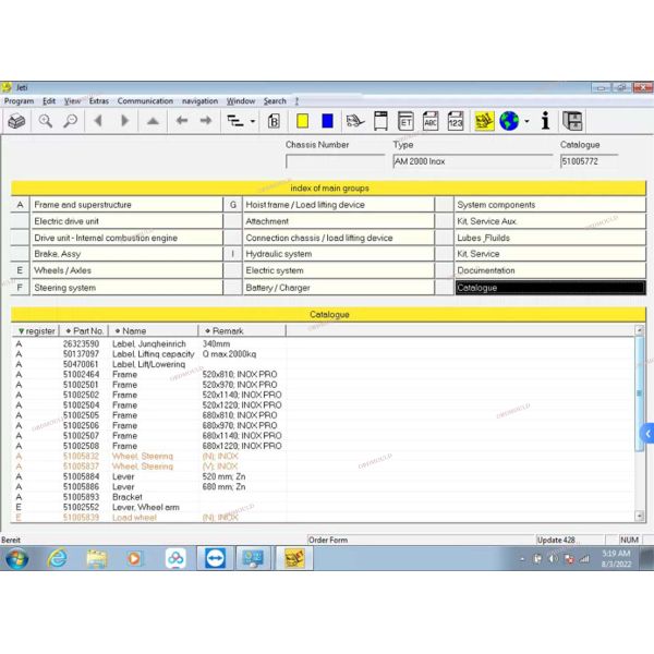 V110 laptop with Jungheinrich Judit Diagnostic Scanner V4.37 Software with Online Update and 1 Year Warranty for Forklift Diagnostics