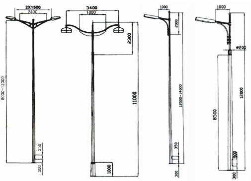 кронштейн толщины стены 11.8mm 4mm одиночный гальванизировал стальное Поляк для освещения места для стоянки зоны