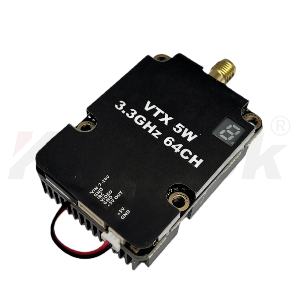 3.3GHz 5W High Power Analog Image Transmission Module for FPV Model Airplane and Racing Machine Accessories Factory Direct Sale