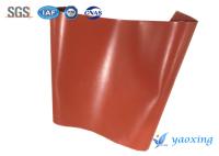 tissu enduit de silicone de fibre de verre de côté simple rouge de 1.5mm