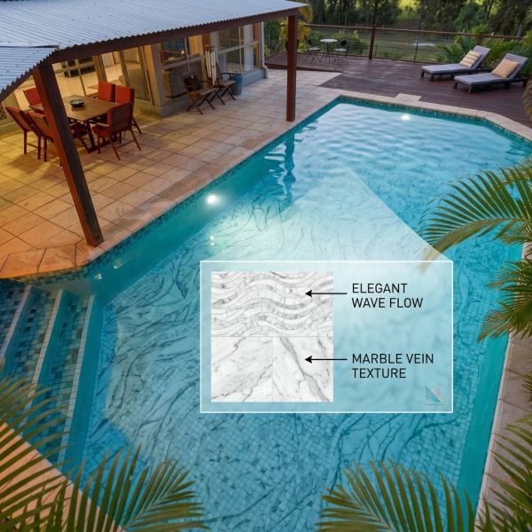 Mosaic Swimming Pool Ceramic Mosaic Tile Mixed Blue And Green Color