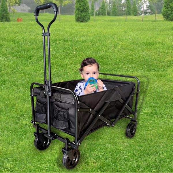 Customized Oxford Outdoor Portable Camper Trailer Aluminum Folding Wagon Trolley Cart