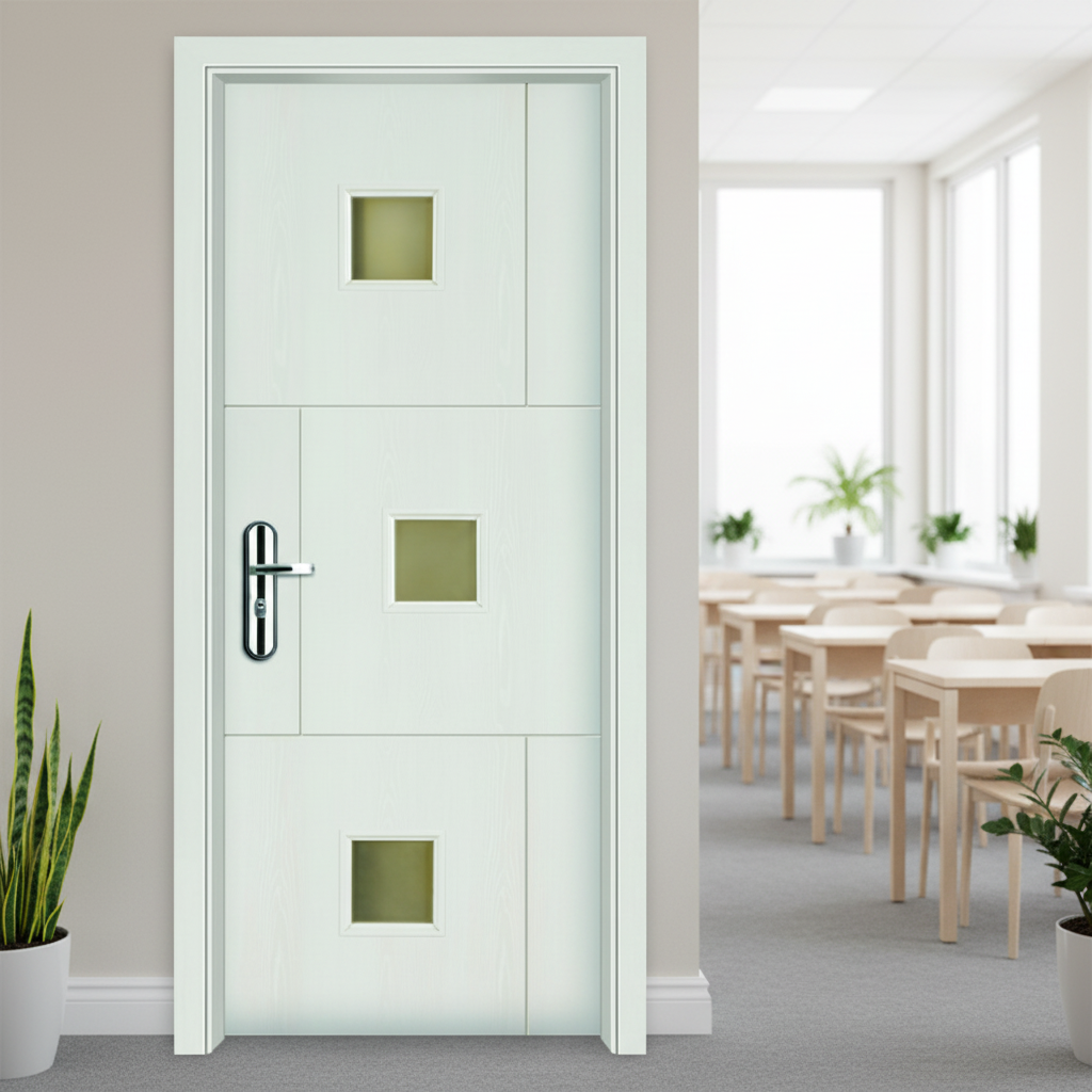 Durable and Energy WPC Glass Door with Hollow Composite Design Suitable for Residential and Commercial Interior Installations