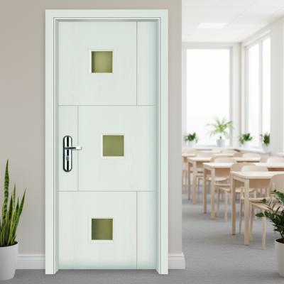 Soundproof Moisture Resistant WPC Glass Door - Easy to Install Composite Hollow Door for Modern Interiors