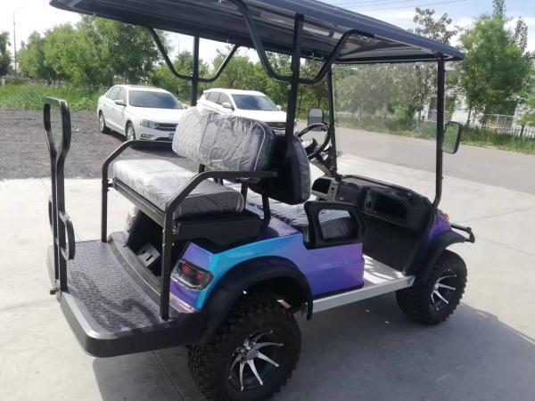 2024 New 2+2 Seater Electric Golf Cart Chameleon Color Electromagnetic Brake Lithium Battery off-road tires
