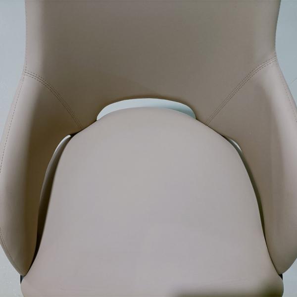 Simple Design Italian Dining Chair ,  Ash wood White Pu Leather Dining Chairs