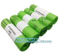 Sacs jetables compostables biodégradables adaptés aux besoins du client de conditionnement en plastique d'achats de T-shirt de déchets de déchets de déchets de 100% avec